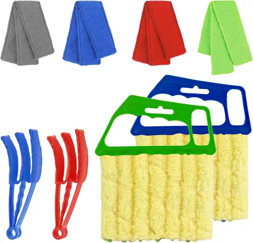 Vista 8 de Juego de 4 herramientas de limpieza veneciana para ventanas con 7 dedos 4 unidades - naranja