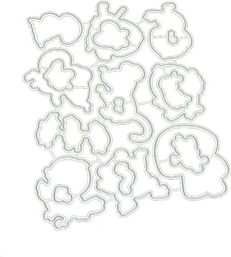 Vista 4 de Juego de sellos y troqueles para celebrar pájaros para hacer tarjetas, sellos transparentes y juegos de troqueles de corte de metal para álbumes