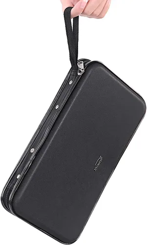 Vista 3 de Funda para CD, billetera resistente de capacidad para 72 personas, soporte para DVD para automóvil, carcasa rígida resistente, soporte para disco