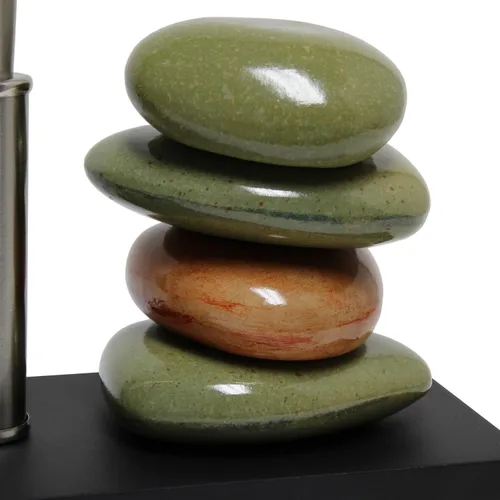 Vista 4 de Elegant Designs LT1147-BLK Zen Garden - Lámpara de mesa apilada, color negro