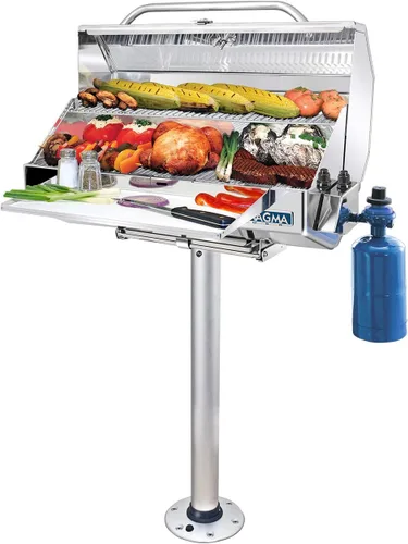 Vista 5 de Magma Productos Cabo Parrilla de gas + soporte de pedestal plegable de doble bloqueo