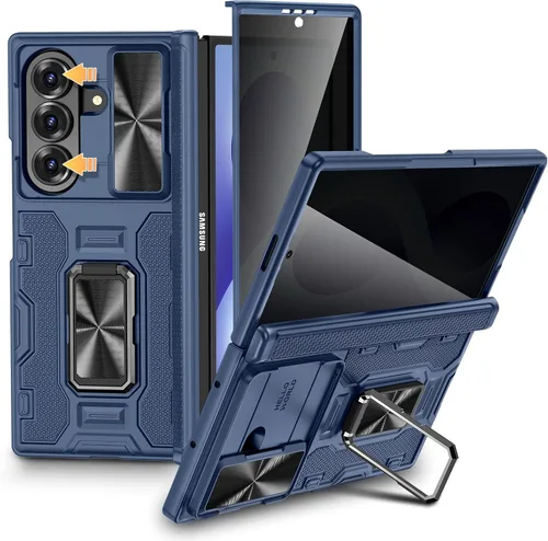 Vista 37 de VEGO Funda para Galaxy Z Fold 4 con Cubierta de Cámara Deslizante y Protección de Bisagra Funda con Protector de Pantalla Soporte Magnético de 360°