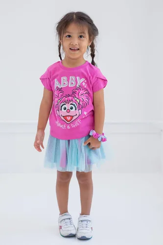 Vista 2 de Sesame Street Elmo - Conjunto de falda de malla y coletero para niñas
