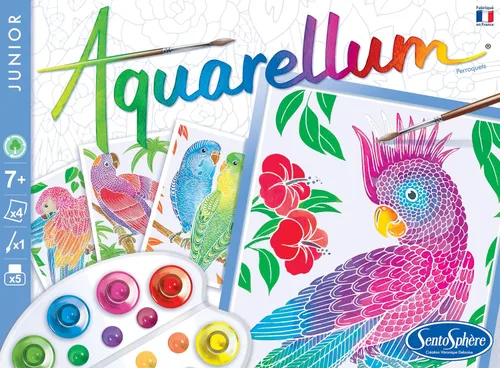 Vista 5 de Sentosphère 3900654 "Aquarellum Junior Loros Juego de Pintura
