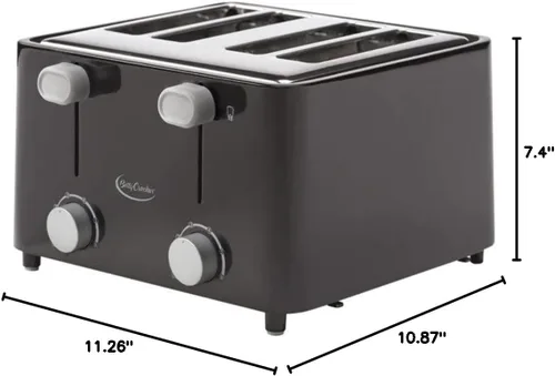 Vista 2 de Betty Crocker bc-2605cb 2-Slice Toaster, color negro, Negro