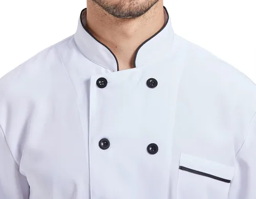 Vista 6 de Nanxson Chaqueta de chef unisex de cocina corta y larga para hombres y mujeres CFM0001