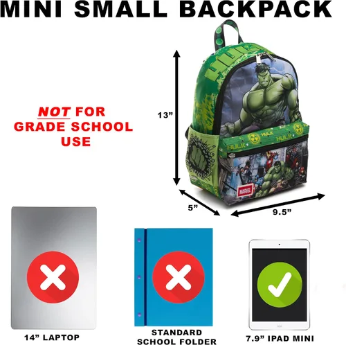 Vista 2 de Wondapop Marvel Avengers - Mini mochila de nailon de lujo de 13 pulgadas