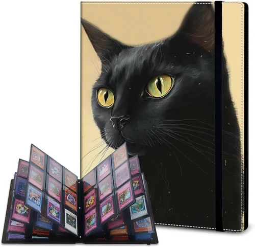 Vista 10 de Rossy Carpeta de tarjetas con 4 bolsillos, carpeta de tarjetas intercambiables, álbum de colección de tarjetas, para 160 tarjetas de carga lateral