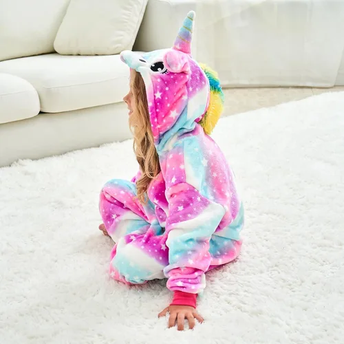 Vista 5 de FZOSM Lindo disfraz de unicornio para niñas, disfraz de Halloween y cosplay