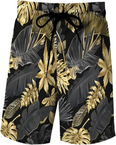 Vista 4 de RPOVIG Conjunto de 2 piezas con sombrero de pescador para hombre camisa a juego pantalones cortos hawaianos para festivales florales