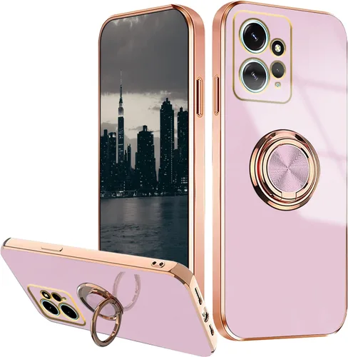 Vista 10 de Compatible con Redmi Note 12 4G Case Ring Holder Magnet Green, para Xiaomi Redmi Note 12 4G Funda de teléfono de silicona a prueba de golpes Placa
