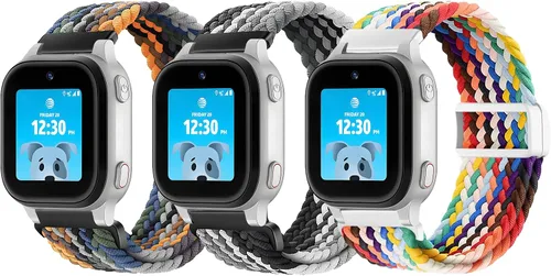 Vista 16 de SimpleThings Correa trenzada compatible con el reloj AT&T amiGO Jr, bandas de nailon elástico suave con hebilla ajustable fácil