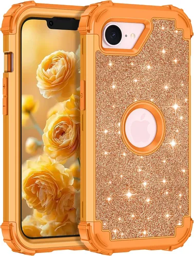 Vista 32 de LONTECT Funda para iPhone 15 Plus con purpurina brillante 3 en 1, a prueba de golpes, resistente, híbrida, resistente, funda protectora de alto