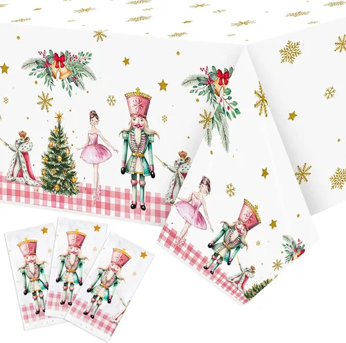 Vista 20 de Mantel de mesa para decoración de fiesta, 3 paquetes de mantel de plástico rectangular desechable para piscina de verano, baby shower, cumpleaños