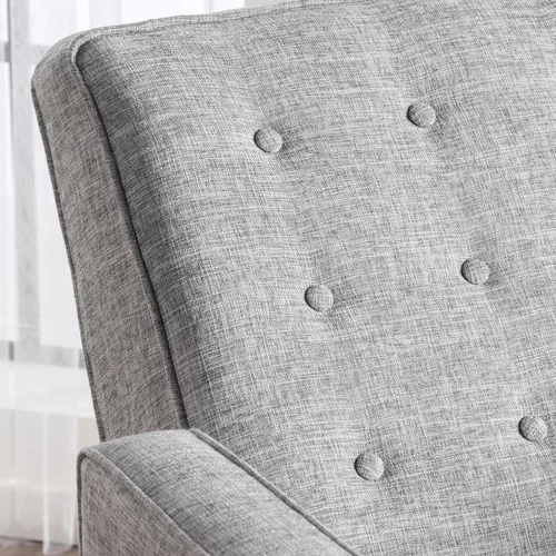 Vista 6 de GDFStudio Macedonia - Sillón reclinable de tela con respaldo copetudo, moderno