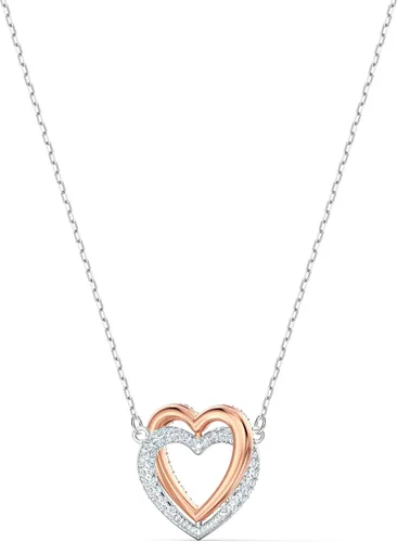 Vista 3 de SWAROVSKI Infinity Heart Jewelry Collection, Rose Gold & Rhodium Tone Finish, Clear Crystals