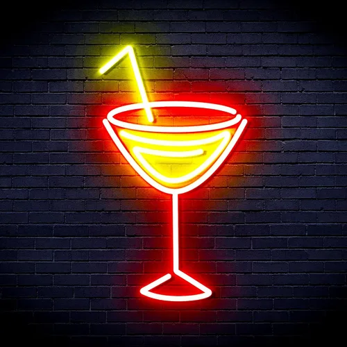 Vista 12 de AdvPro Seco Martini Flex Silicona LED Neon Sign - Azul - st16s32-fnu0207-b
