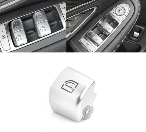 Vista 10 de x xotic tech Tapa de repuesto para interruptor maestro de elevalunas de automóvil, color plateado, compatible con Mercedes Benz C E S GLC Clase W205