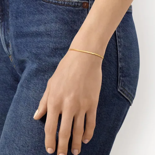 Vista 2 de RS Pure by Ross-Simons Pulsera de espiga de oro amarillo de 14 quilates de 0.059 in. 7 pulgadas, Oro amarillo de 14 quilates, No es una piedra