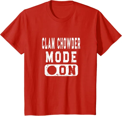 Vista 3 de Clam Chowder Mode On - Camiseta de broma de sopa de almejas, Negro