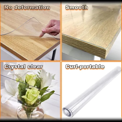 Vista 4 de Mantel de tela de aceite para mesas rectangulares de 12 x 12 pulgadas, resistente a derrames de aceite, paño de vinilo tamaño personalizado