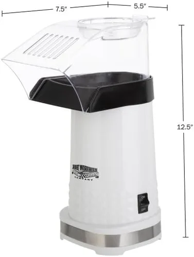 Vista 9 de Máquina eléctrica de palomitas de maíz de 1200 W, máquina de palomitas de maíz rápida sin aceite, máquina de palomitas de maíz con taza medidora