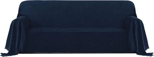 Vista 9 de PureFit Funda de sofá geométrica de jacquard con borlas - Fundas de sofá decorativas texturizadas y suaves lavables para sofá de 3 cojines, funda