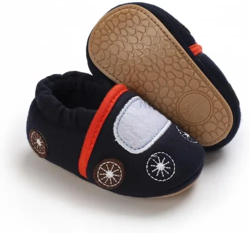 Vista 2 de Tenis de suela antideslizante para recién nacidos, pantuflas ajustables de dibujos animados, unisex, para niños y niñas, zapatos para primeros pasos