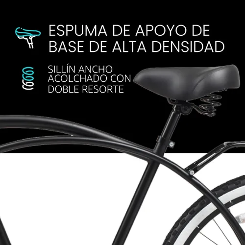 Vista 4 de sixthreezero Around The Block - Bicicleta de playa para hombre, bicicleta híbrida con soporte trasero