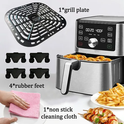 Vista 7 de Bandeja de freidora de aire de 6 cuartos para freidora instantánea Pot Vortex Plus 6 en 1 6QT XL, parrilla de alta calidad, rejilla para freidora