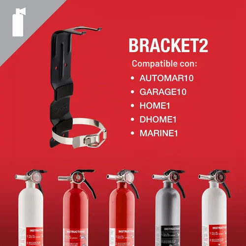 Vista 3 de FIRST ALERT BRACKET2 Soporte de extintor de incendios de repuesto, negro
