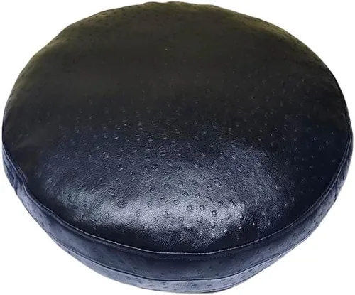 Vista 3 de Funda de almohada redonda de piel de cordero – Funda de cojín para sofá – Fundas decorativas circulares para cojín para sala de estar y dormitorio