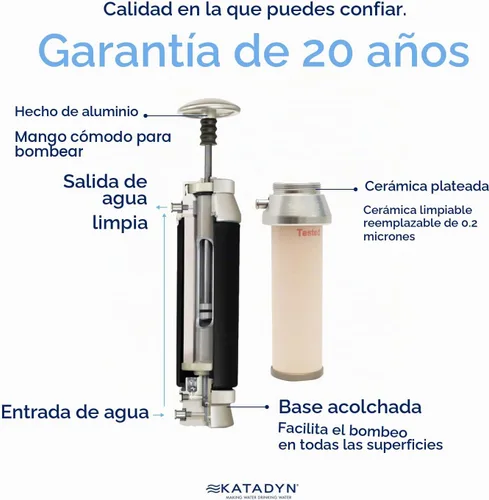 Vista 3 de Katadyn Filtro de agua de bolsillo, negro, 10 (2010000)