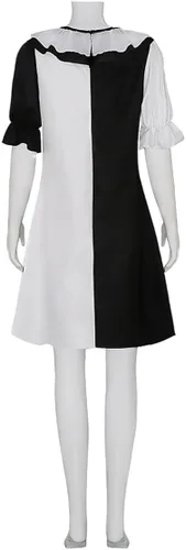 Vista 3 de QENUIA Disfraz de terror para mujer, disfraz de payaso asesino, vestido para adolescentes, adultos, mujeres, trajes de Halloween