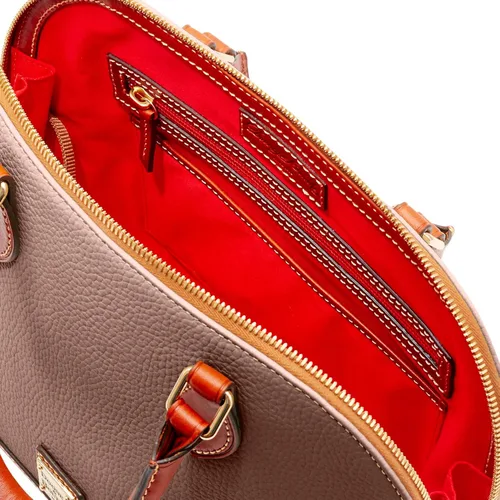 Vista 3 de Dooney & Bourke - Bolsa de cuero texturizado y zíper, funciona como bolsa de mano, monedero, bandolera