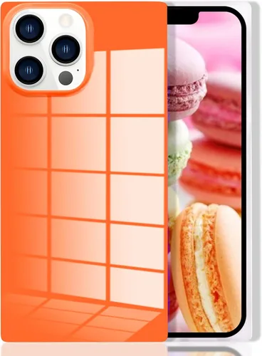 Vista 21 de Funda rectangular compatible con iPhone 15 Neon para mujer, diseño de lujo de fluorescencia brillante, flexible, suave, delgada, de gel de goma TPU