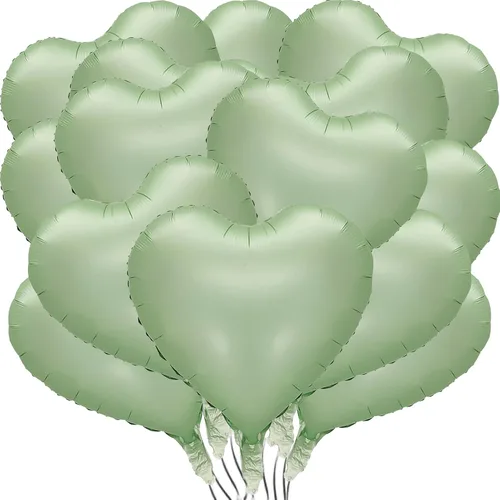 Vista 8 de 100 globos en forma de corazón de 5 pulgadas, globos de aluminio de Mylar de papel de aluminio para decoración de mujeres y niñas, día de San