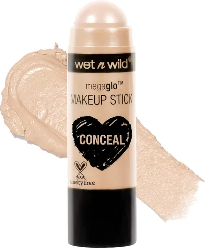Vista 4 de Wet n Wild MegaGlo Conceal & Contour Highlighter Stick & MegaGlo - Barra de maquillaje para ocultar y contornear neutro, sigue tu bisque y MegaGlo