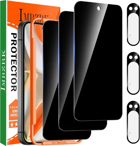 Vista 9 de IMBZBK [Eliminación automática de polvo] Paquete de 3 protectores de pantalla para Google Pixel 10 Pro [compatible con fundas de teléfono], 3