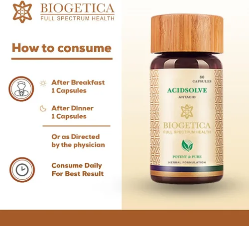 Vista 7 de Biogetica Acidsolve (Anácido, Pro Digestión) - 80 Cápsulas