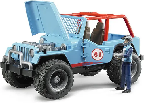 Vista 4 de Bruder Jeep Cross Country Racer Vehículo con conductor Azul
