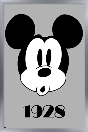 Vista 10 de Trends International Disney Mickey Mouse - Póster de pared con diseño de cara, 22.4 pulgadas de largo x 14.7 pulgadas, versión enmarcada en madera