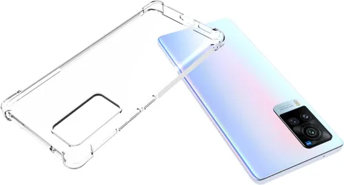 Vista 3 de USTIYA Funda para Vivo X60 Pro Clear TPU Cuatro Esquinas Funda Protectora Transparente Suave Funda