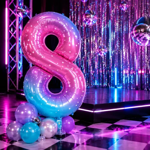 Vista 150 de Globo negro del número 0 para niñas y niños, 40 pulgadas, grande, número 0-9, de papel de aluminio, de Mylar para helio, juego de globos digitales