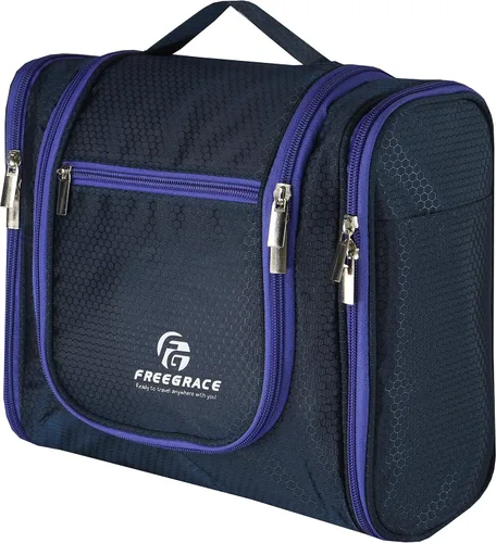 Vista 12 de Freegrace bolso para baño premium - organizador para viajes - gancho para colgar duradero - perfecto para accesorios, cosméticos, artículos