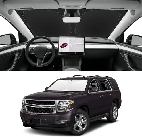 Vista 83 de Parasol plegable para parabrisas visor solar para ventana frontal accesorios de automóvil