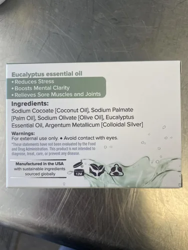 Vista 2 de Silver Miracles Jabón de plata coloidal perfumado con eucalipto
