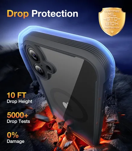 Vista 600 de DIACLARA - Funda transparente compatible con iPhone XR 6.1 pulgadas 2018