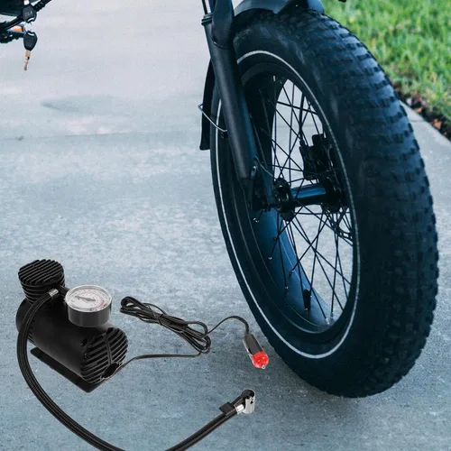 Vista 8 de Veemoon Bomba de aire para neumáticos de coche Bomba de aire para inflador de neumáticos eléctrico para s Coches s Compresor con barómetro eléctrico
