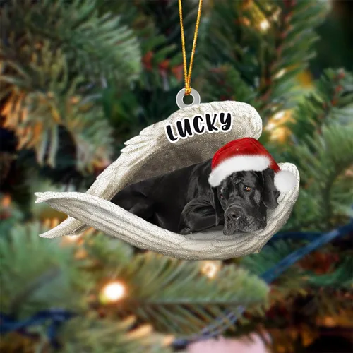 Vista 120 de Ángel durmiente de Afghan Hound para Navidad, adorno personalizado con el nombre del perro, adorno de Navidad personalizado para amantes de perros